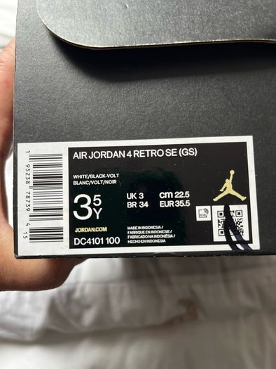 Original Super Rare Jordan 4 Retro SE DIY (GS) - KIDS - Size UK3