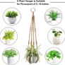 2 Pcs Plant Hangers Hanging Plant Holder for Indoor Outdoor Decor Macrame Hanging Planter Basket with 4 Hooks(35 Inch) Image 4