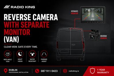 Reverse Camera with Separate Monitor (Van) | Professional Installation Dublin