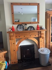 fireplace surround & matching mirror