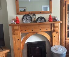 fireplace surround & matching mirror