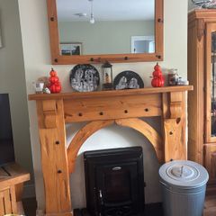 fireplace surround & matching mirror