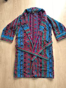 Vintage Lloyd Attree and Smith London Fish Pattern Dressing Gown Robe Size 60