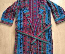 Vintage Lloyd Attree and Smith London Fish Pattern Dressing Gown Robe Size 60