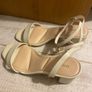 Dune London Cream Wide Fit Melini Block Heel Sandals (Size UK 7) Image 2