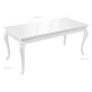 Dining Table 179x89x81 cm High Gloss White Image 9