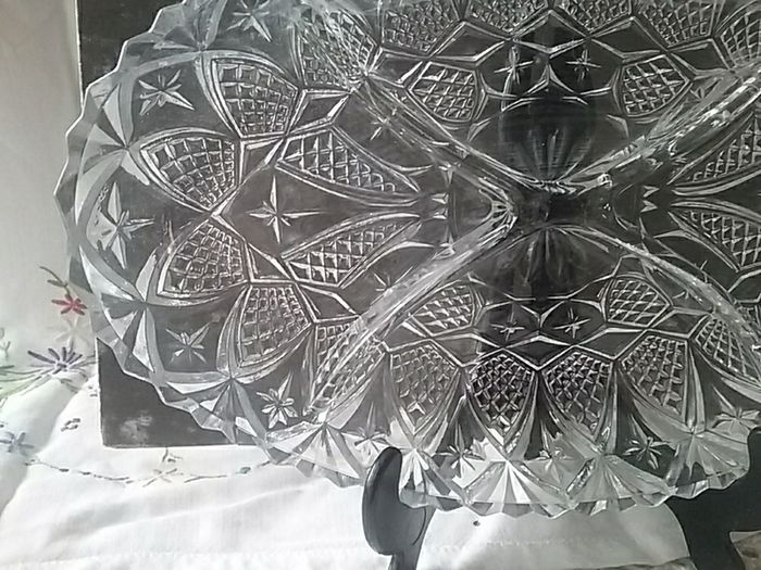 Ovel Divided Glass Snack Tray