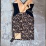 Hybrid Navy Nude Lace Panel Bodycon Midi Dress UK 16 BNWT Occasion Dress Image 4