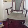 Vintage Mahogany Style Upholstered Armchair / Carver Chair Image 2