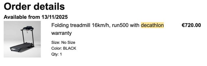 DOMYOS  Folding running treadmill 16km/h, RUN500