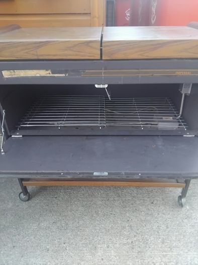 vintage dinner warming trolly