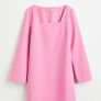 H&M pink square neck dress new with tags Image 4