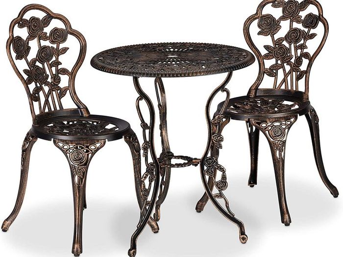 3 Piece Bistro Set Cast Aluminium - Free Delivery Nationwide