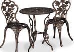 3 Piece Bistro Set Cast Aluminium - Free Delivery Nationwide