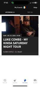Luke Comb Tickets 19/07/26