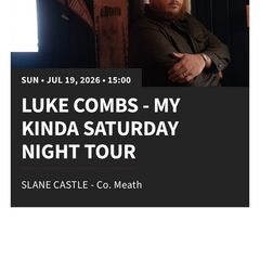 Luke Comb Tickets 19/07/26