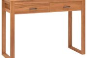 Desk with 2 Drawers 100x40x75 cm Recycled Teak Wood