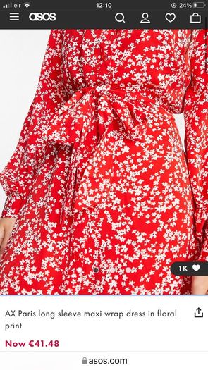 Maxi red floral dress BNWT
