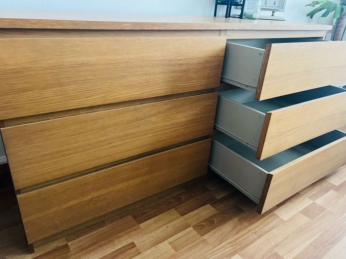 Ikea Malm dresser chest - Oak Finish