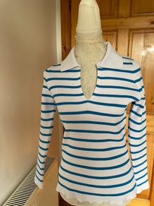 Savida striped ribbed top size 14 to 16 New without tags