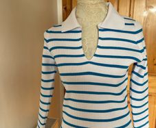 Savida striped ribbed top size 14 to 16 New without tags
