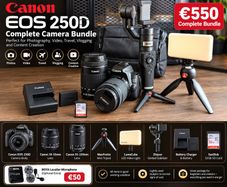 Canon EOS 250D Complete Camera & Content Creation Bundle