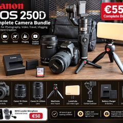 Canon EOS 250D Complete Camera & Content Creation Bundle
