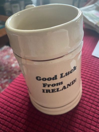 'Good Luck From Ireland' Ceramic Tankard