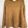 Sandro Paris Mohair Wool Blend Hooded Jumper Camel One Size Image 6
