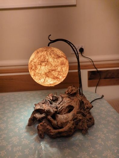 Bog wood lamp