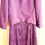 Burgundy/Aubergine lace dress and crop jacket Image 3