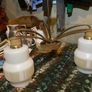 1960s art deco style retro lighting set postage available Image 3