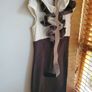 Rinascimento Cream & Brown Ruffle Dress with Belt Elegant Occasion Wear Image 2