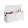 hoe bench with storage space for hallway matt white Image 6