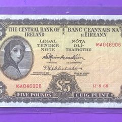 Irish five pound lavery note