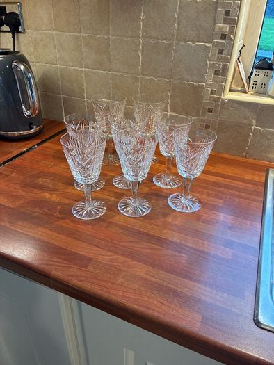 Waterford crystal wine glasses x8