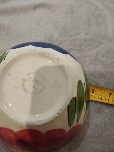 Vintage ceramic Hand-painted Cabo Jug and Bowl Set