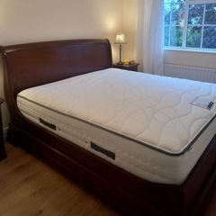 Mahogany sleigh bed