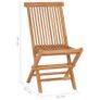 Folding Garden Chairs 4 pcs Solid Teak Wood Image 9