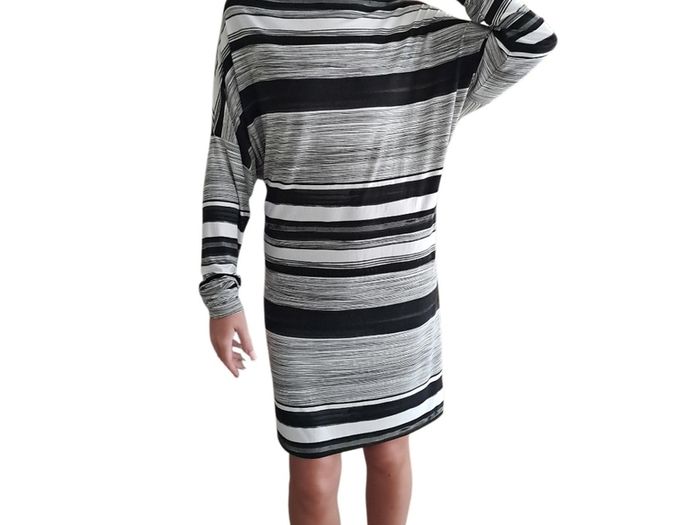 Norma Kamali contemporary stripe Day Dress