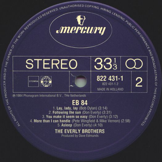 The Everly Brothers  EB 84