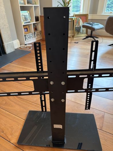 Single Column TV stand, height adjusabke, tv up to 75in