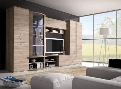 Classic design wall unit set Grenada .TV stand wardrobe ,drawers and glassy unit .