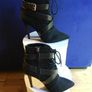 ZARA Bondage Boots 41 Black   -   Strappy High Heel Ankle Boots New Image 10