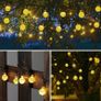 2 Pack Solar Garden Lights Outdoor, Total 72ft 120 LED Solar String Lights Waterproof, Solar Powered Crystal Ball Indoor/Outdoor Fairy Lights Decorative for Garden, Patio, Yard, Parties (Warm White) Image 3