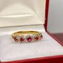 Natural Unheated Ruby & White Zircon Ring Image 4