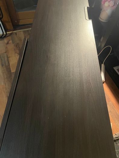 Dark wood effect TV unit