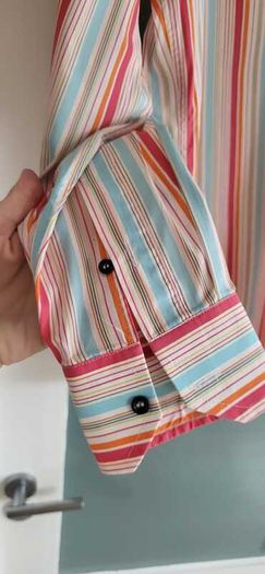 FERNY Made in Sicily Mens Striped Shirt Collar Sz 16 - Rrp 159 (New)