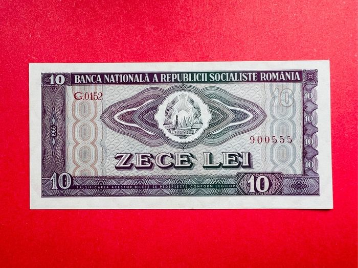 Romania.  10  LEI.  1966  Pick  94a.  A/ Uncirculated )