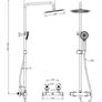 Shower Set with Thermostatic Valve K-Vit | Premium Exposed Chrome Image 3
